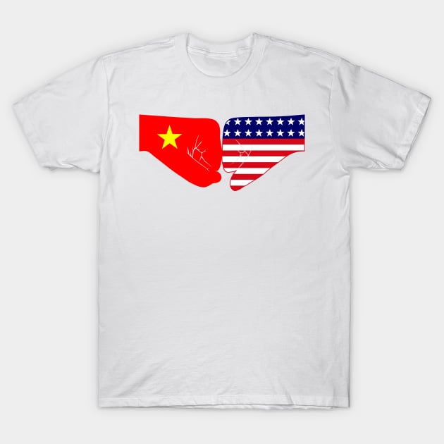 Vietnam & USA Fist Bump Patriot Flag Series T-Shirt by Village Values